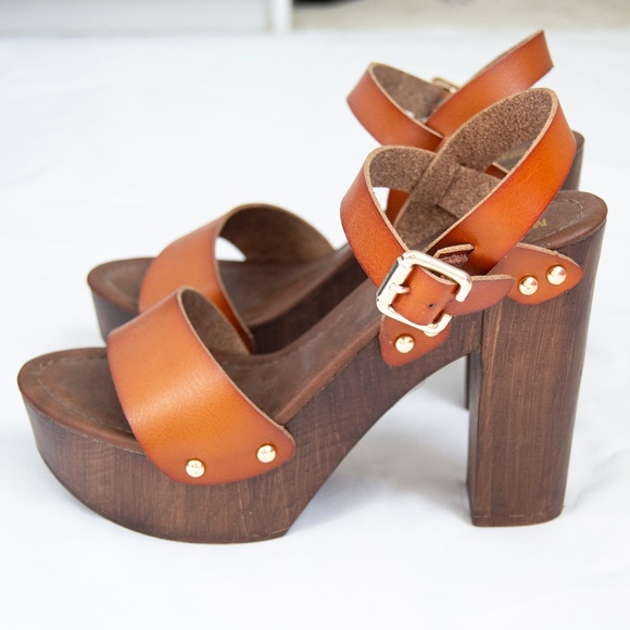 Mossimo Supply Co. Shoes - Mossimo Chunky Brown Heels - Worn Once!